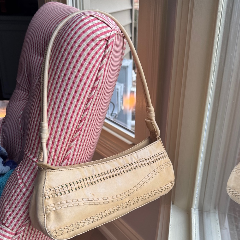 Sigrid Olsen Cream Woven-Trim Shoulder Bag - Picture 5 of 9